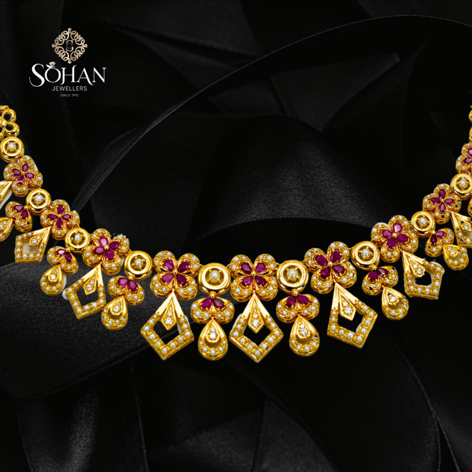 Bahraini Crimson Bloom Necklace
