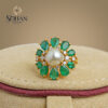 Bahraini Emerald Petal Ring