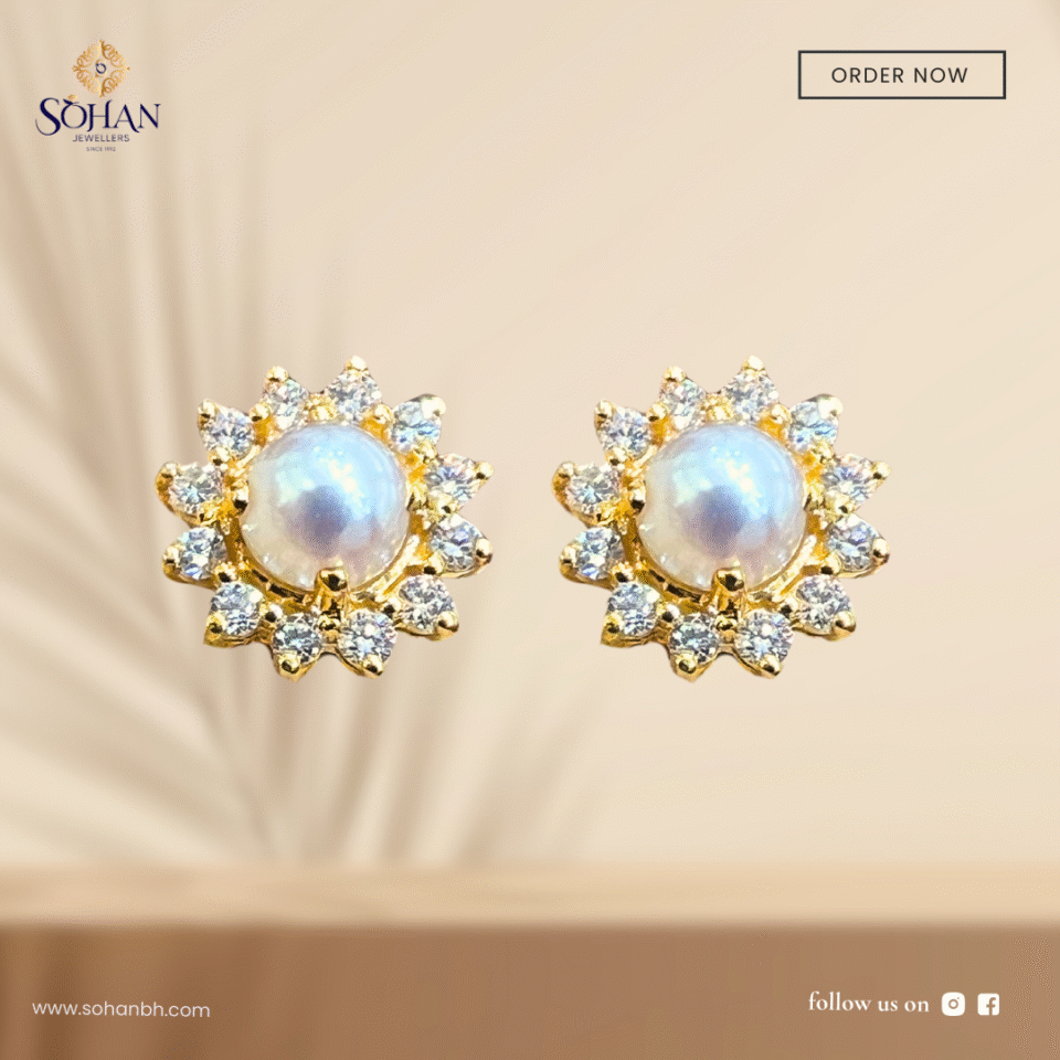 Bahraini Pearl Drops Earring