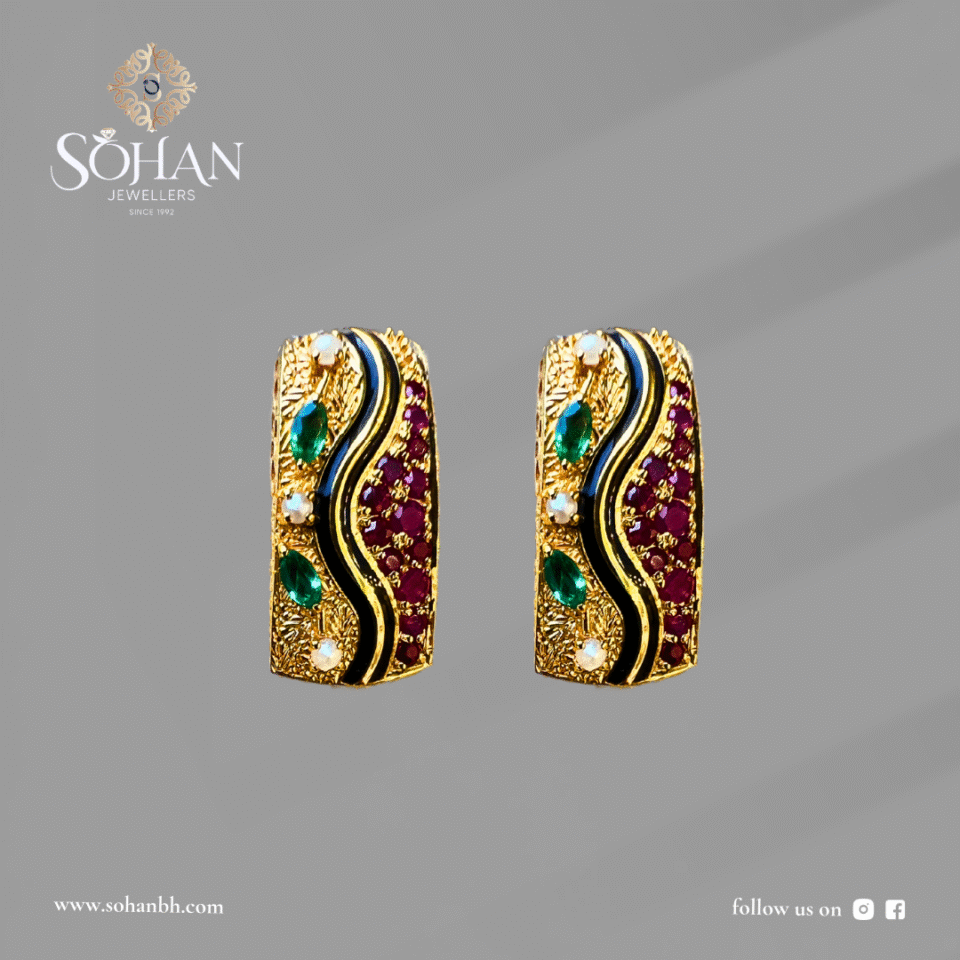 Bahraini Ruby Mirage Earring