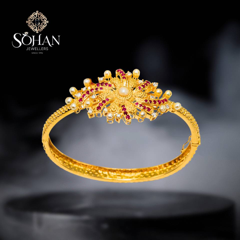 Bahraini Sapphire Blossom Bangle