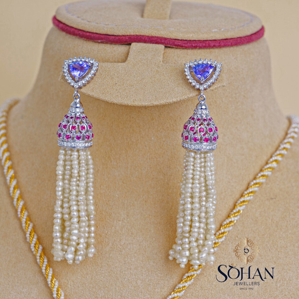 Bahraini Tanzanite Tide Earrings 2