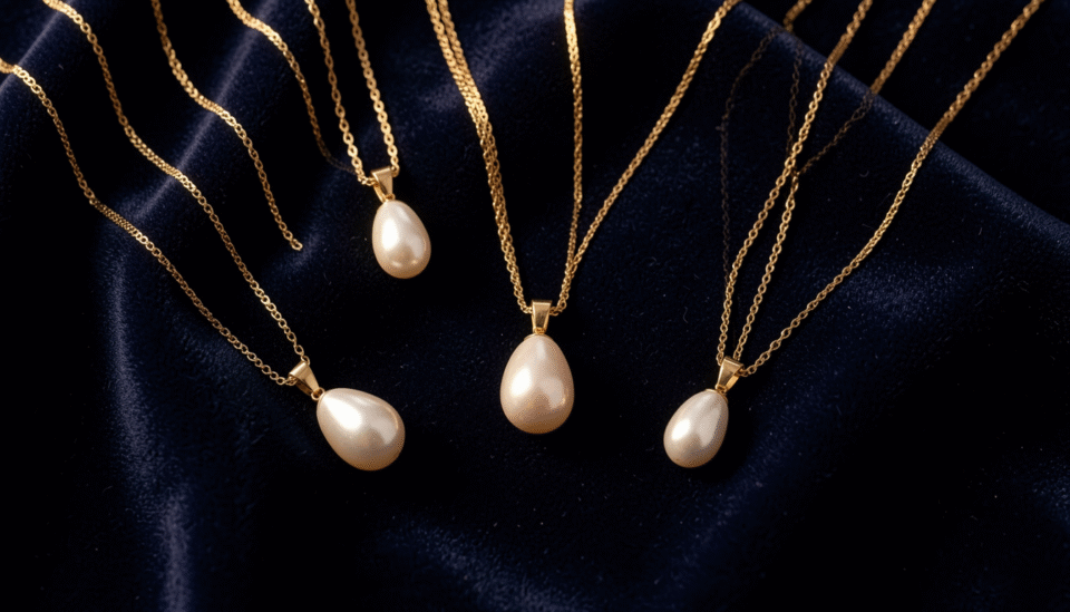Gold pendant necklace featuring Bahraini cultural symbols including palm tree and pearl motifs